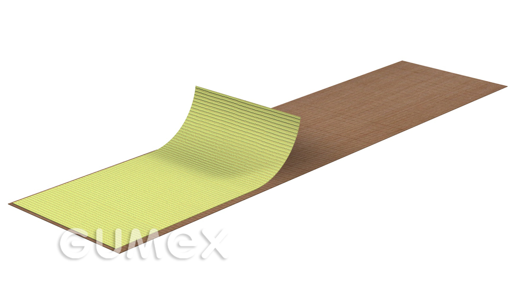 Selbstklebendes Teflonglasgewebe, 0,115mm, Breite 1000mm, PTFE, -73°C/+260°C, braun, 